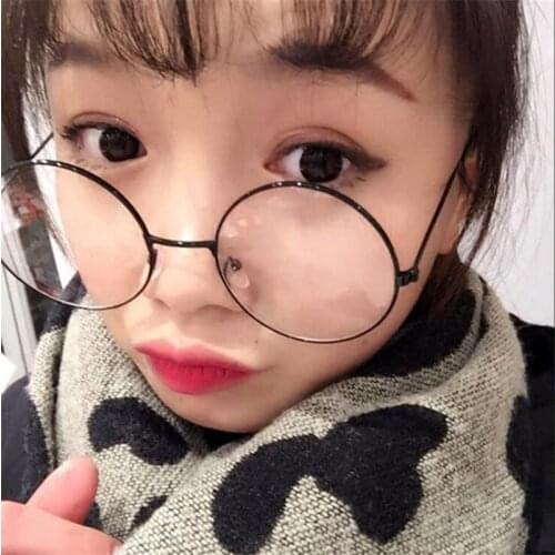 New Classic Vintage Glasses Frame Round Lens Flat Myopia Optical Mirror Simple Metal Women/Men Glasses Frame Dropshipping