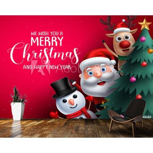 Papel de parede Merry Christmas Santa background 3d wallpaper,living room children bedroom wall papers home decor bar mural