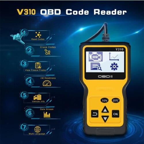 Original V310 Code Reader OBDII/EOBD Auto Diagnostic Tools MINI Car Scanner For All 1996 And OBD II Compliant Vehicles PK ELM327