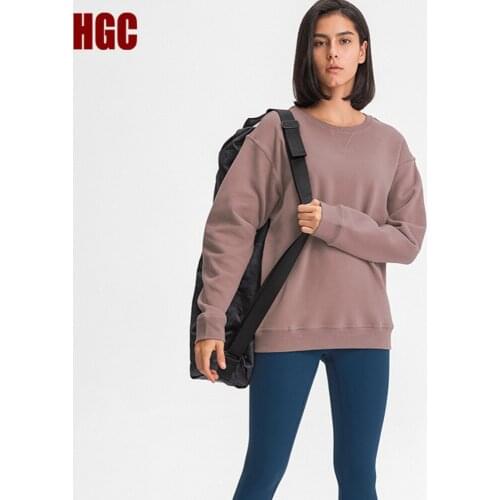 Autumn Winter Yoga Wear Long Sleeve Shirts Sports Women Gym Workout Loose Casual Running Breathable Top Fitness Clothes HGC