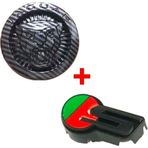 ROLLSROVER Carbon Fiber Effect Front Bumper Grille Grower Emblem And High Performance S Badge For Jaguar XF XJ XE XK F-Pace