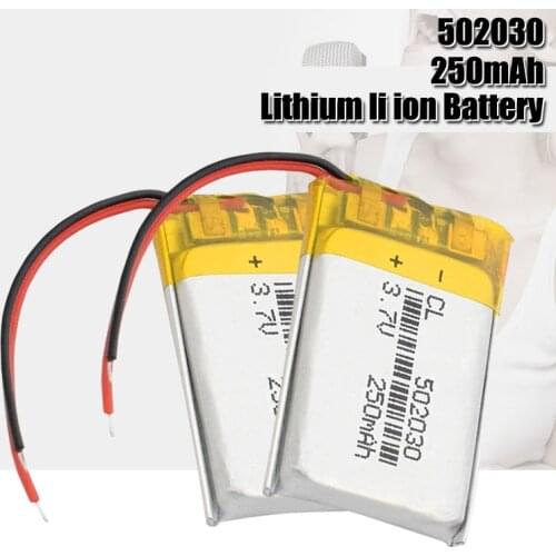 Rechargeable lithium polymer battery 052030 502030 3.7V 250mah MP3 MP4 toy polymer lithium battery For GPS MID Bluetooth Headset