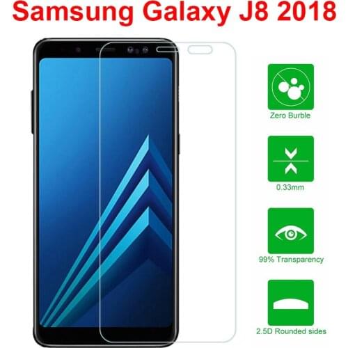 2PCS Tempered Glass Film For Samsung Galaxy J8 2018 Screen Protector For Samsung J8 2018 Glass Film On j8 2018 sm-j8 glass