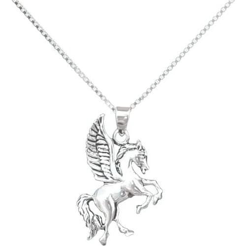 Pegasus pendant in 925 silver. Comfortable jewel for daily use. Adjustable in various sizes