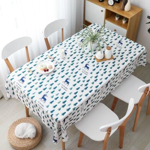 Polyester Oilcloth Waterproof Checkered Tablecloth Black And White Kitchen Dinning Decorative Table Cover Restaurant