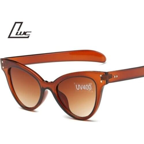 Transparent Cat Eye Sunglasses Women Brand Designer Vintage Cateye Sun Glasses Female Oculos De Sol Feminino Ladies Sunglases