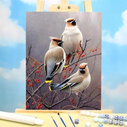 Animal Bird Coloring By Numbers Painting Complete Kit Acrylic Paints 50*70 Oil Painting New Design For Children Wholesale
