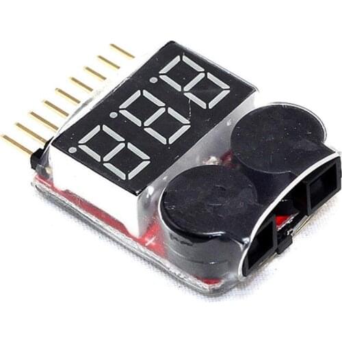 RC Buzzer 1-8S Lipo Alarm Warner Schutz Checker Voltage Tester Buzzer LED Z6H7