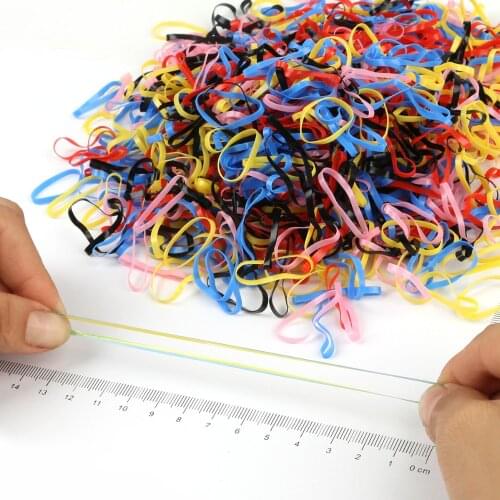 500pcs/bag Cute Girls Colorful Rings Girl Hairband Rope Ponytail Holder Rubber Band Scrunchies Kids Children Hair Accessories