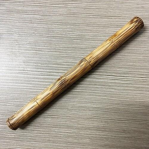 YLJ Hero Natural Bamboo Wood Fountain Pen, Iridium Fine 0.5mm Beautiful Ink Pen with Pen Bag for Gift Office Business School