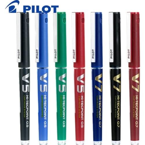 Pilot BXC-V5/7Refillable Liquid Ink Pens Water-based Pen Ballpoint Pen School Stationery Office Supplies Writing Pens 0.5/0.7mm