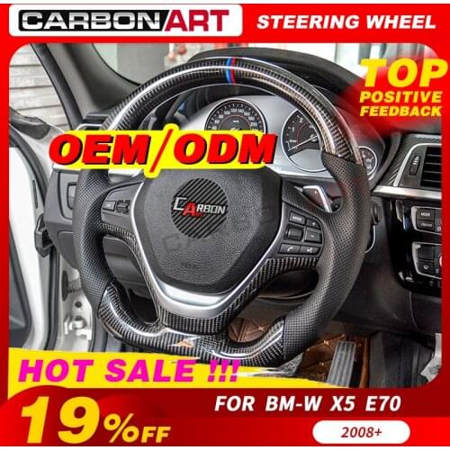 Carbon fiber steering wheel for BMW X5 E70 X6 E71 Replacement Carbon Fiber Steering Wheel X5 interior
