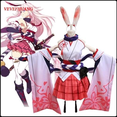 VEVEFHUANG Kосплей Anime Honkai Impact 3 Yae Sakura Uniform Cosplay Costume Coat Rabbit For Women Halloween Christmas Party