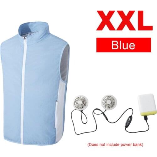 USB Fan Cooling Vest Men Women Air Conditioning Cool Coat Work Outdoors Quick Cooling Vest Jacket USB Charing Waistcoat CSV
