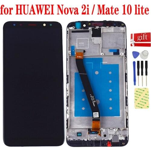 For Huawei Mate 10 Lite / G10 / G10 Plus Maimang 6 Nova 2i LCD Display Screen Panel Touch Screen Digitizer Sensor Assembly Frame