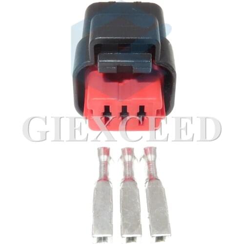 2 Sets 3 Pin Automotive Electrical Water Temperature Sensor Plug Female Waterproof Car Connector