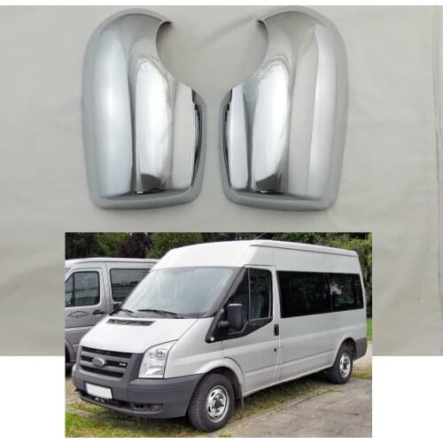 2pcs ABS Chrome Car Side Door Rear View Mirror Cover For Ford Transit Tourneo 2000-2014 Car exterior trim Accessorie