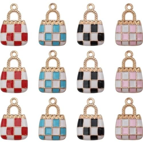 5Pcs Lady Handbag Charms Pendants 12mm x 31mm DIY Jewelry Making Alloy Findings Accessory For Necklaces Earrings