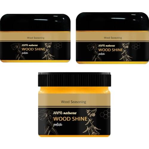 80g Wood Seasoning Beewax Wood Care Solid Wood Maintenance Cleaning Polished Waterproof Wax Furniture Chairs Tables Floors cool