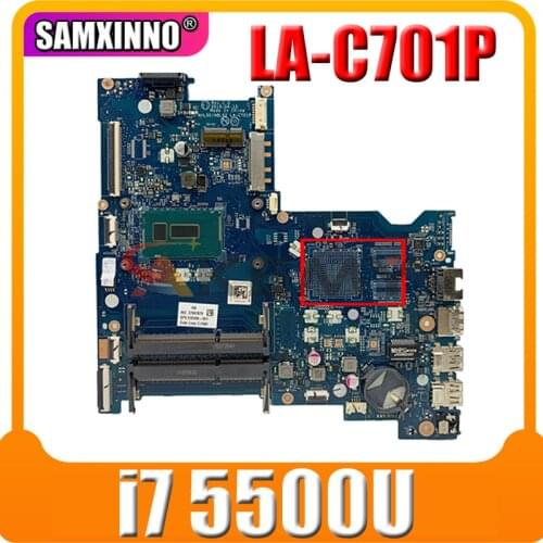 AHL50 / ABL52 LA-C701P for HP 15-AC 15T-AC 250 G4 Laptop motherboard CPU i7 5500U DDR3 100% test work 817844-601
