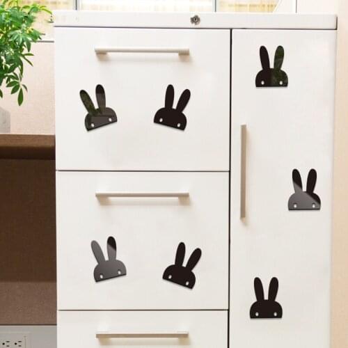 Nordic style ins acrylic Bunny wall sticker 3D Childrens room home decoration hotel KTV bar cinema decoration Wall Sticker