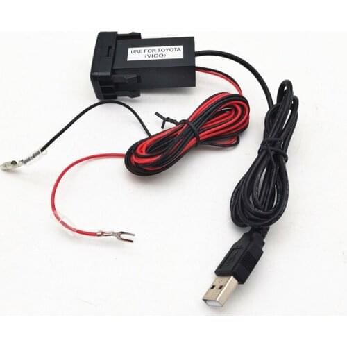 Dual Port USB Car Charger with Audio Socket USB Charging Suitable For Toyota 4Runner Highlander FJ Cruiser