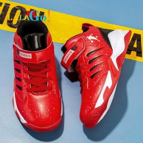 2021 Boys Basketball Shoes High Quality Top Non-Slip Kids Sneakers Thick Sole Children Sport Kid Outdoor Trainer Shoes Child