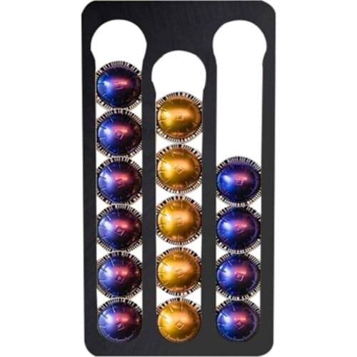 Coffee Pod Holder for Nespresso Vertuo Capsules Wall-Mounted Storage Rack for Coffee Capsules Capacity:17
