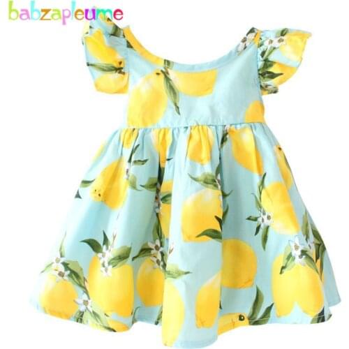 New Fashion Kidswear Girls Children Dress Flower Printed Birthday Party Costume Kids Wear Baby Girl Clothing Toddler Outfit A247