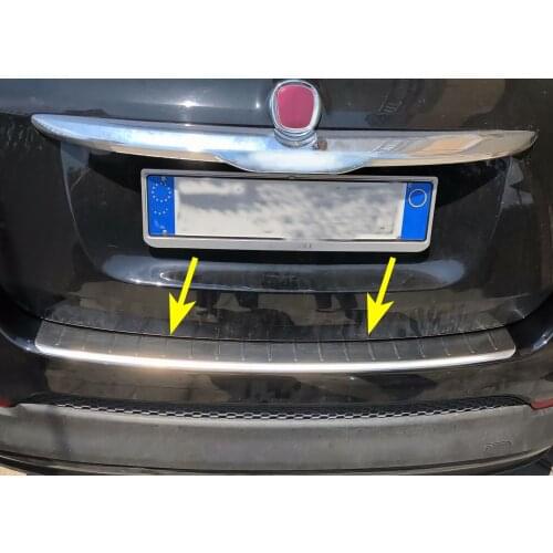 For Fiat 500X 2015 2016 2017 2018 2019 2020 Stainless Steel Bumper Protector Cover Trunk Sill Scuff Overlay