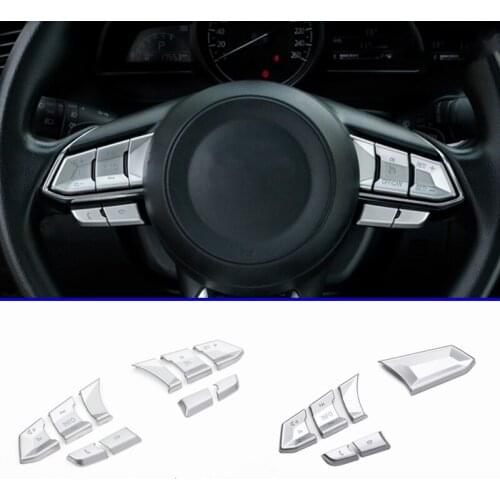 For Mazda ATENZA CX-5 Axela CX-4 2018 Car Styling Steering Wheel Button Covers Trim Stickers