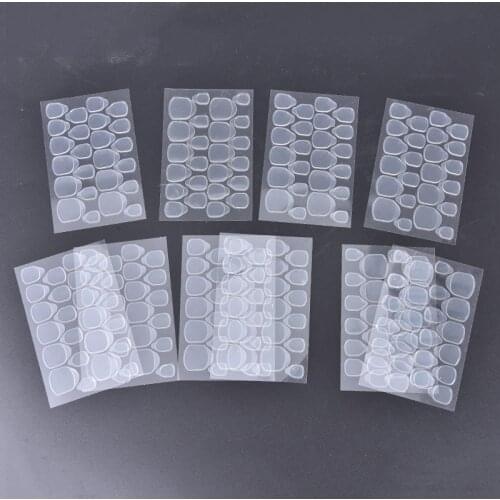 Double Sided Adhesive Glue 10 Sheet/Lot Top Transparent Clear Sticker Sticky Tape For False Nail Tips Nail Art Tools