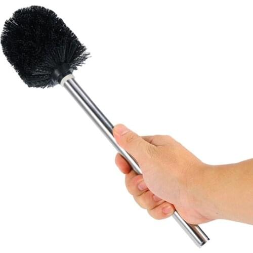 1pc Bathroom Toilet Brush Holder Matt Black 201Stainless Steel Toilet Brush Bathroom Storage And Organization Tool Toilet Brush