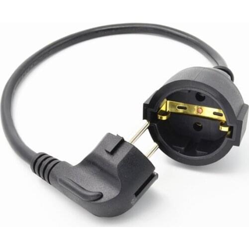 EU power cord,Germany Male to Female Power Extension Cord Cable for PC Computer PDU UPS 0.5M