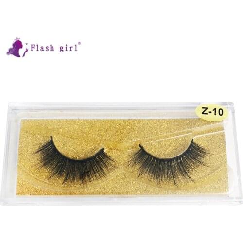 Flash Girl Professional False Eyelashes 3D Mink Eyelash Extension Makeup Thick Natural Soft Eye Lashes Z-10