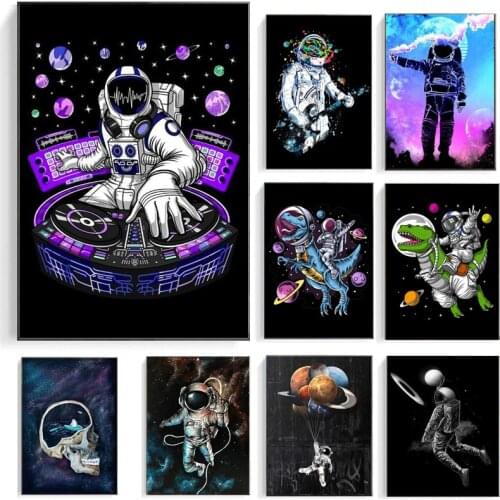 Astronaut Space Fantasy Planet Balloon Abstract Mural Poster Home Interior Room Bedroom Wall Decoration Canvas Art (no Frame)