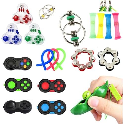 Fidget Toy Press Magic Anti Stress Cube EDC Hand Fidget Controller Pad Relief Focus Kids Anti-Stress Fidget Stress Reliever Toy
