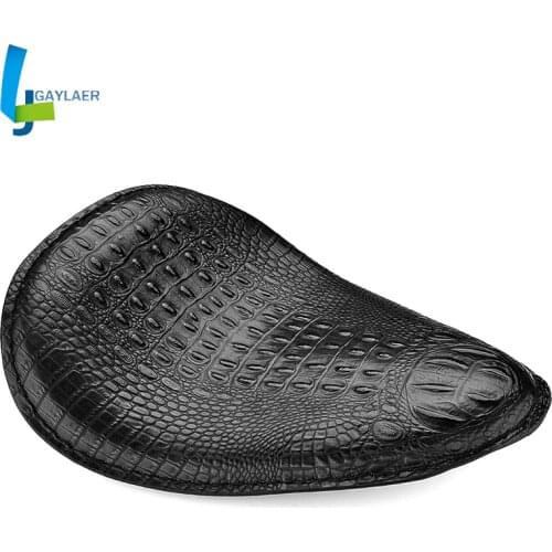 Custom Motorcycle Leather Solo Slim Seat Large for Harley Honda Yamaha Kawasaki Suzuki Bobber Chopper