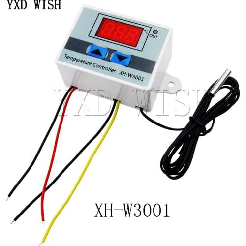 12V 24V 110V 220V W3001 Digital LED Temperature Controller XH-W3001 For Incubator Cooling Heating Switch Thermostat NTC Sensor