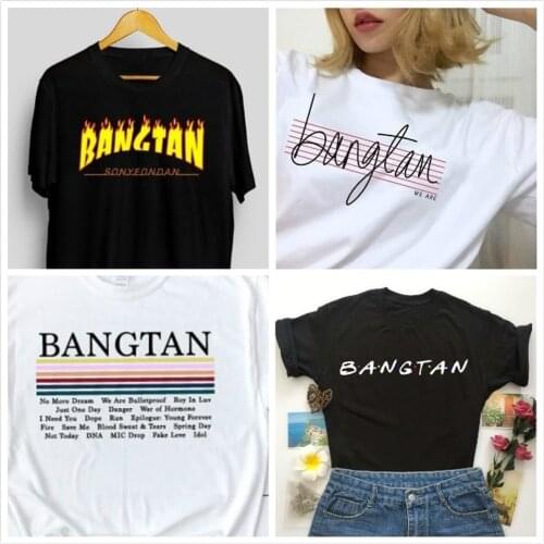 Korean Kpop Bangtan Jungkook T-shirt Women Fashion Bangtan Boys No more Dream Unisex Merch top tees Women Clothing