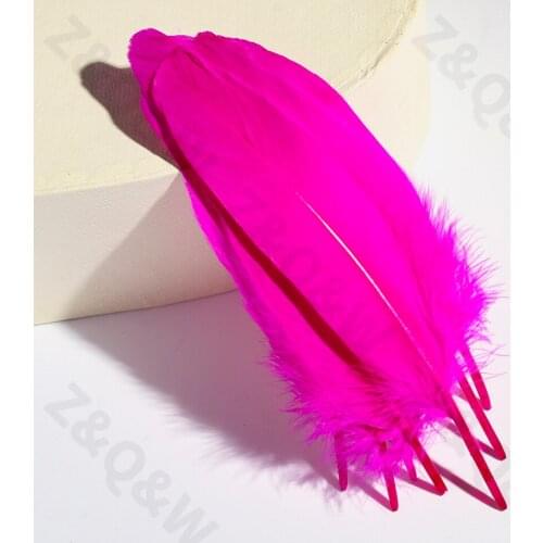 Beautiful 10-15CM natural goose feather dyed plum red 20-200PCS DIY jewelry earrings accessories clothing decoration