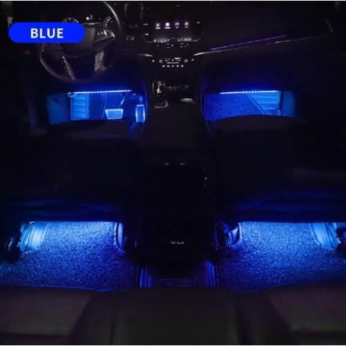 Car Floor Atmosphere Lamp Set Multicolor RGB LED Lights Party Wedding Decorations with 40 Keys Remote