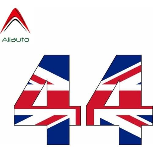 Aliauto Funny Car Sticker F1 Number 44 Flag Accessories Vinyl Decal Cover Scratches for Lada Kalina Turkish Mitsubishi,15cm*10cm