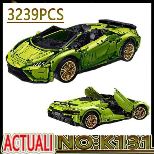New High-Tech 1:8 Scale Remote Huracan Evo Spyder Fast Racing Car K131 Model Building Blocks Bricks Set Furious Kids Toys Gifts