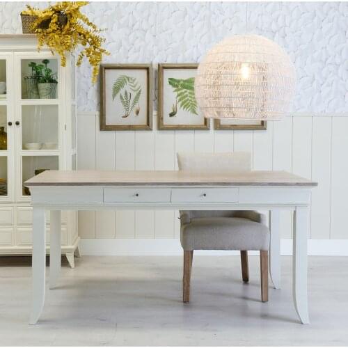 Dining table 4 drawers NATURAL-cream 160X80X80 CM