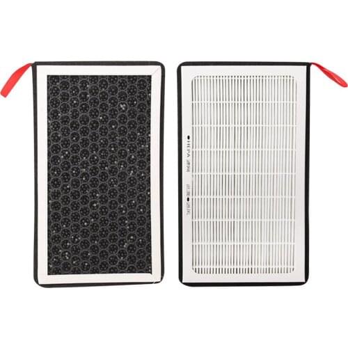 A Pair Car Modified Air Filter Air Filter HEPA Cleaner Filter Replacement for Tesla Model 3