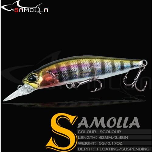 Mino Fishing Lure Floating Suspending Bait Weights 5g 63mm Minnow Accesorios De Pesca Seabass Leurre Dur Isca Artificial Baits