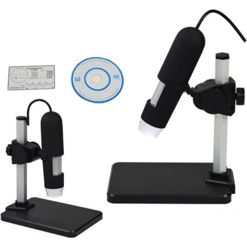 Portable USB Digital Microscope 1000X 8 LED Endoscope Magnifier Camera Lift Stand + Calibration Ruler