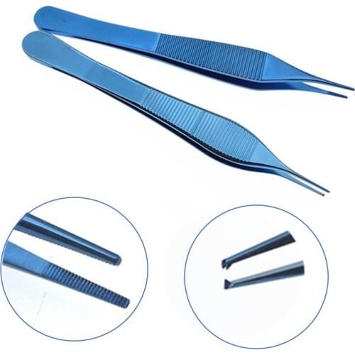 Titanium Adson Tissue Forceps Serrated Tips/Teeth Ophthalmic Eye Surgical Instrument