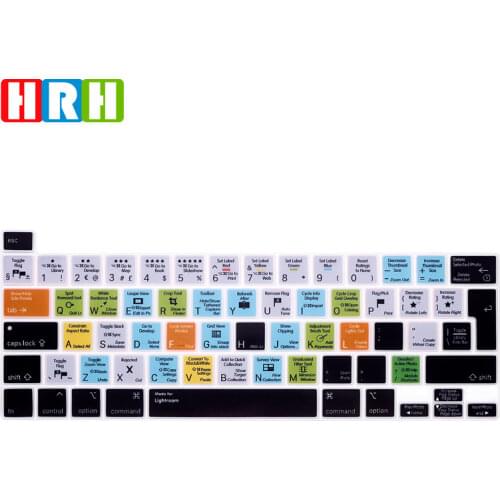 HRH Shortcuts Hotkeys Silicone Keyboard Skin Cover Protector For MacBook Pro 16 A2141 M1 Chip A2338/A2251/A2289 2020+ EU Version